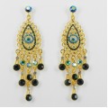 512346-214 emerald crystal earring